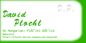 david plochl business card